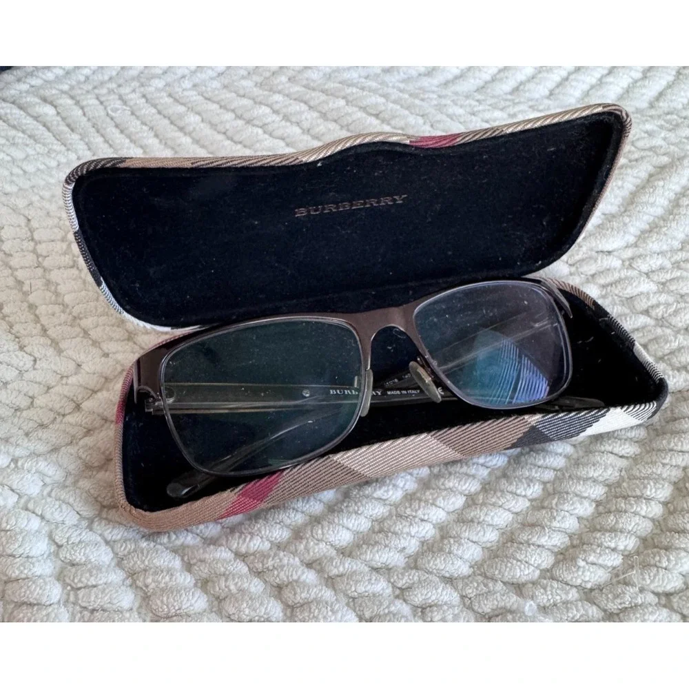 Burberry Eyeglasses Frames B1289 1212 Brown 55-16-140 Made Italy w/Case Designer